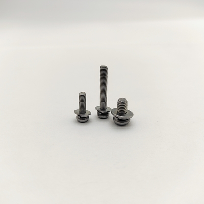 Винты с полукруглой головкой из нержавеющей стали A4-70 с пружинными шайбами 316