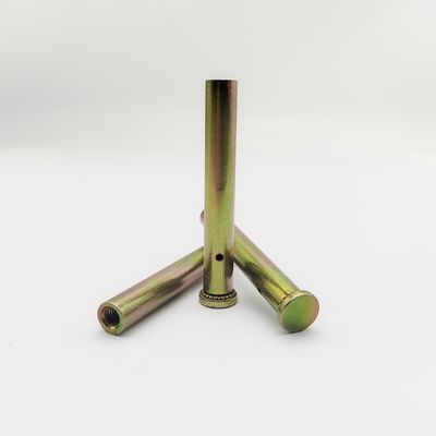 Flat Head Blind Hole Press-in Rivet Nut Column - Serrated Knurl - Yellow Zinc Plated 304 SS - M4 to M8