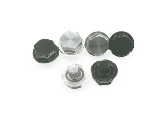 Колесо SUS304 Chrome заклепывает 3.25g вес, колесо заклепывает черное HEX12.5x13.2